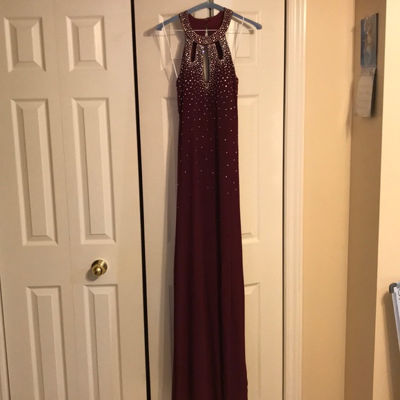 Burgundy Prom Dress - Picture 3 of 8